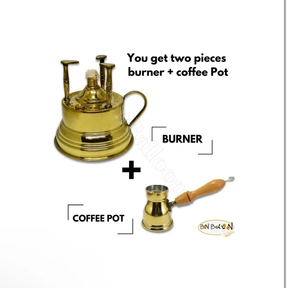 Al‎ Bramony Brass Greek Turkish Coffee Maker Burner Table Top Tabletop - Picture 8 of 8
